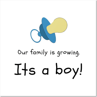 Love this 'Our family is growing. Its a boy' t-shirt! Posters and Art